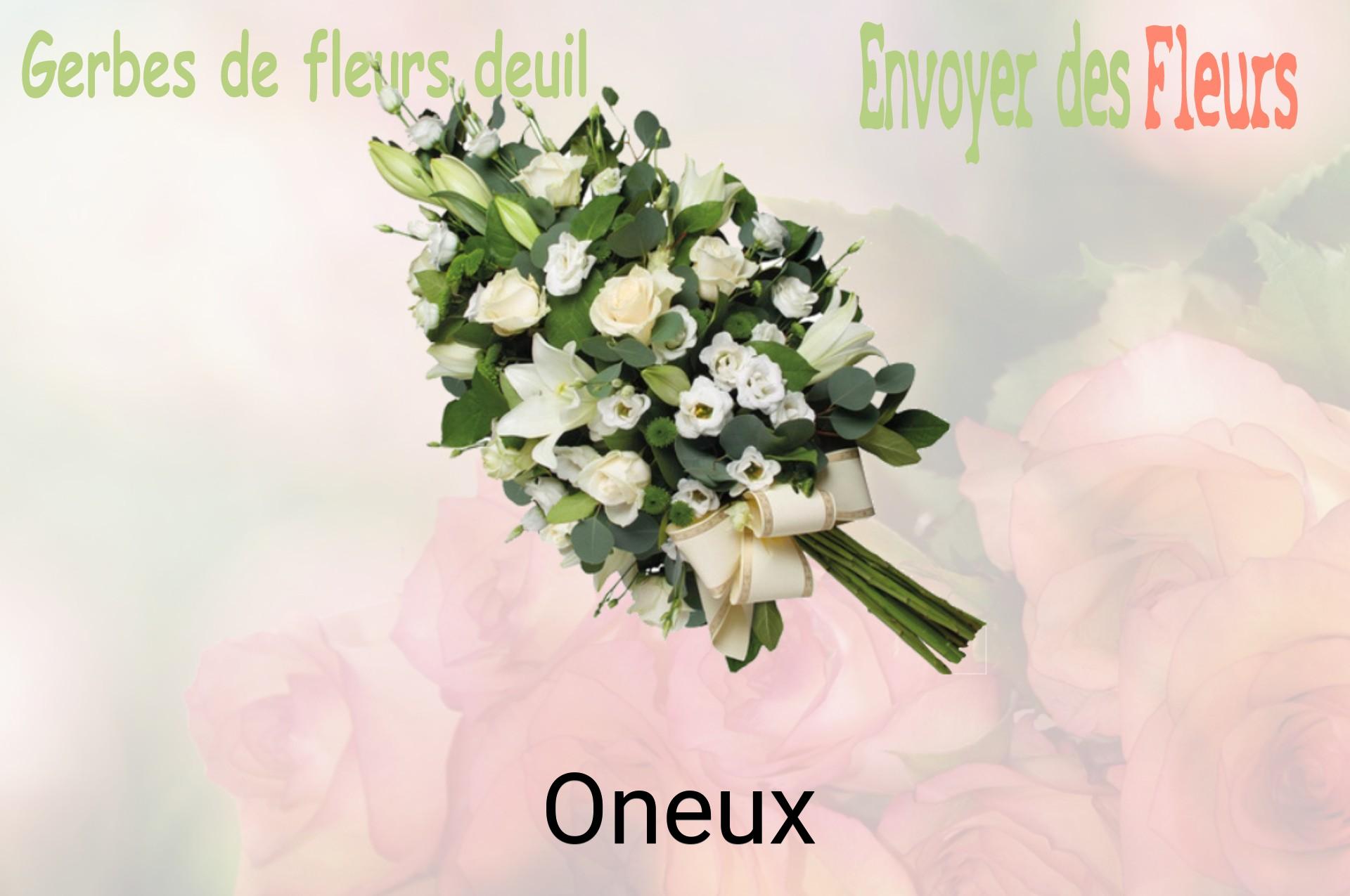 Gerbe de fleurs de deuil livrée à Oneux